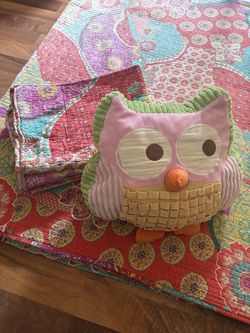 Paisley Boho Queen Sized Bed Spread w/ 3 Matching Pillow Cases &🦉Pillow