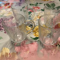 Vintage 4 Crystal Glasses 