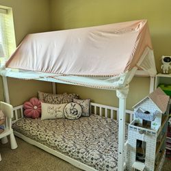 Twin Kids Bed With Canopy 