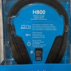 NEW Logitech H800 Black Wireless Over The Head Headset with Mic & USB Receiver