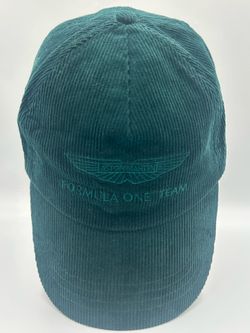 Aston Martin Formula One Team Corduroy Hat Cap Green F1 Racing Adjustable