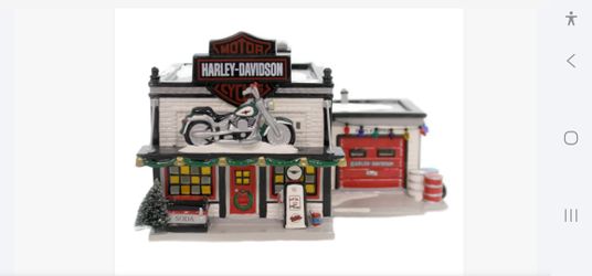 Harley Davidson Original Snow Village Collectible