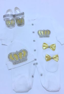 Royal yellow baby boy outfit (0-3)- brand new