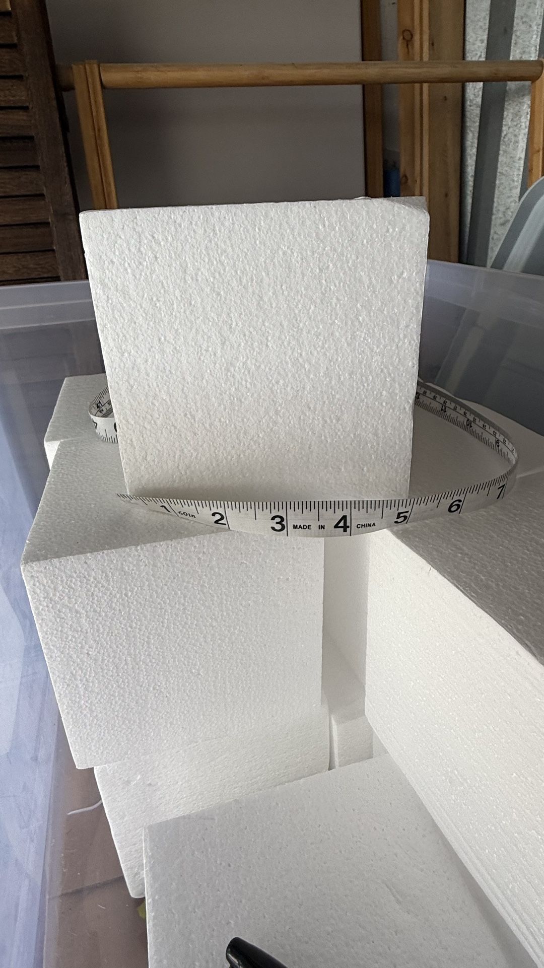 12 - 5 Inch Square Styrofoam Cubes