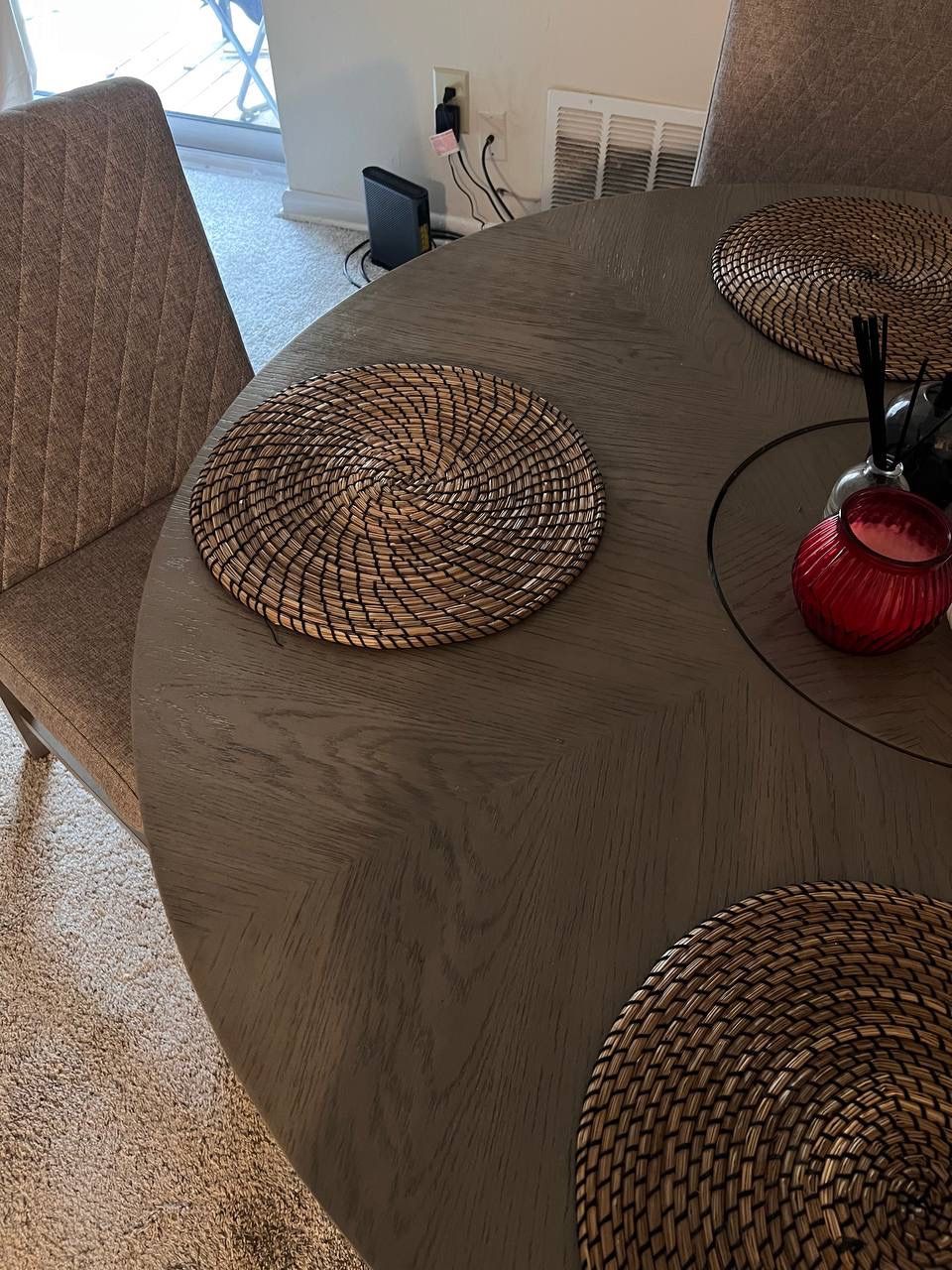 round table and four chairs