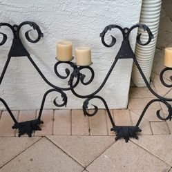 Wrought Iron Hanging Candle Holders