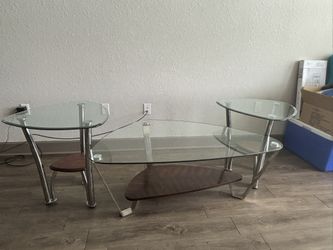 Modern Glass Coffee Table Set