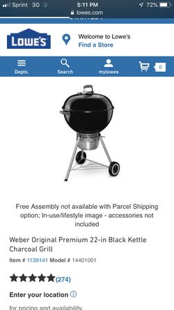 Used Webber grill .. 22 inch