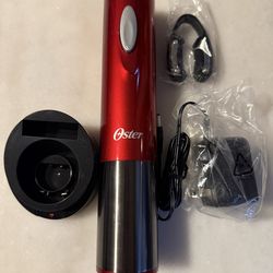 Oster Electric Wine Opener READ BELOW  FPSTBW8220 Red Silver Cordless Foil Cutter