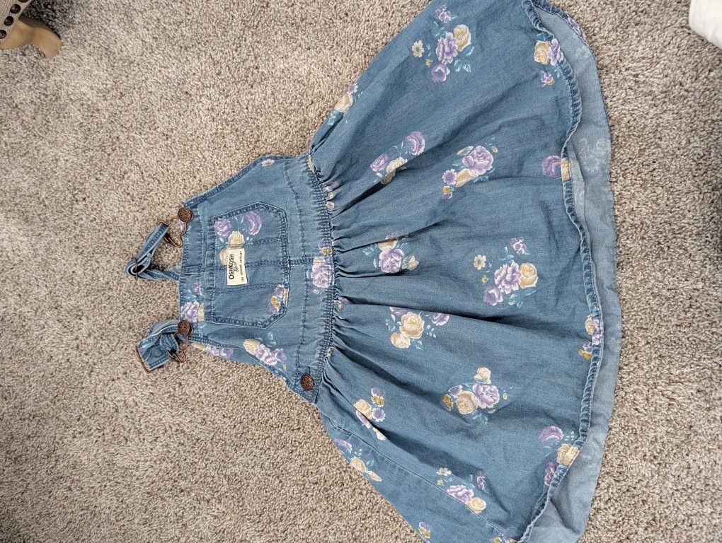 Toddler Flower Overall Dress 