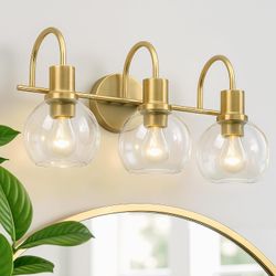 Brushed Brass Light Fixtures,Gold Vanity Light 3