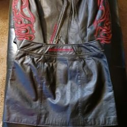 Vintage Harley Davidson Women's Leather 5 Piece Outfit