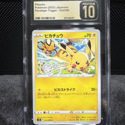 Pikachu – 2022 Japanese Paradigm Trigger #024/098 – CGC Pristine 10 Gold Label | Iconic Electric-Type Artwork