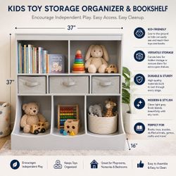 Kids Toy Storage & Bookshelf Organizer - baskets LIKE NEW
