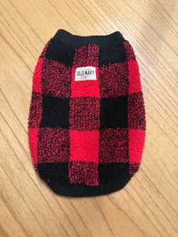 Old Navy Buffalo Plaid Dog Sweater
