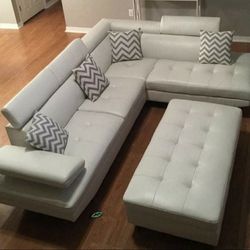 Antares White Modern Sectional