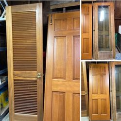 28x80 Inch Solid Wood Doors Some With Glass Panes 