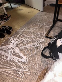 White wire hangers