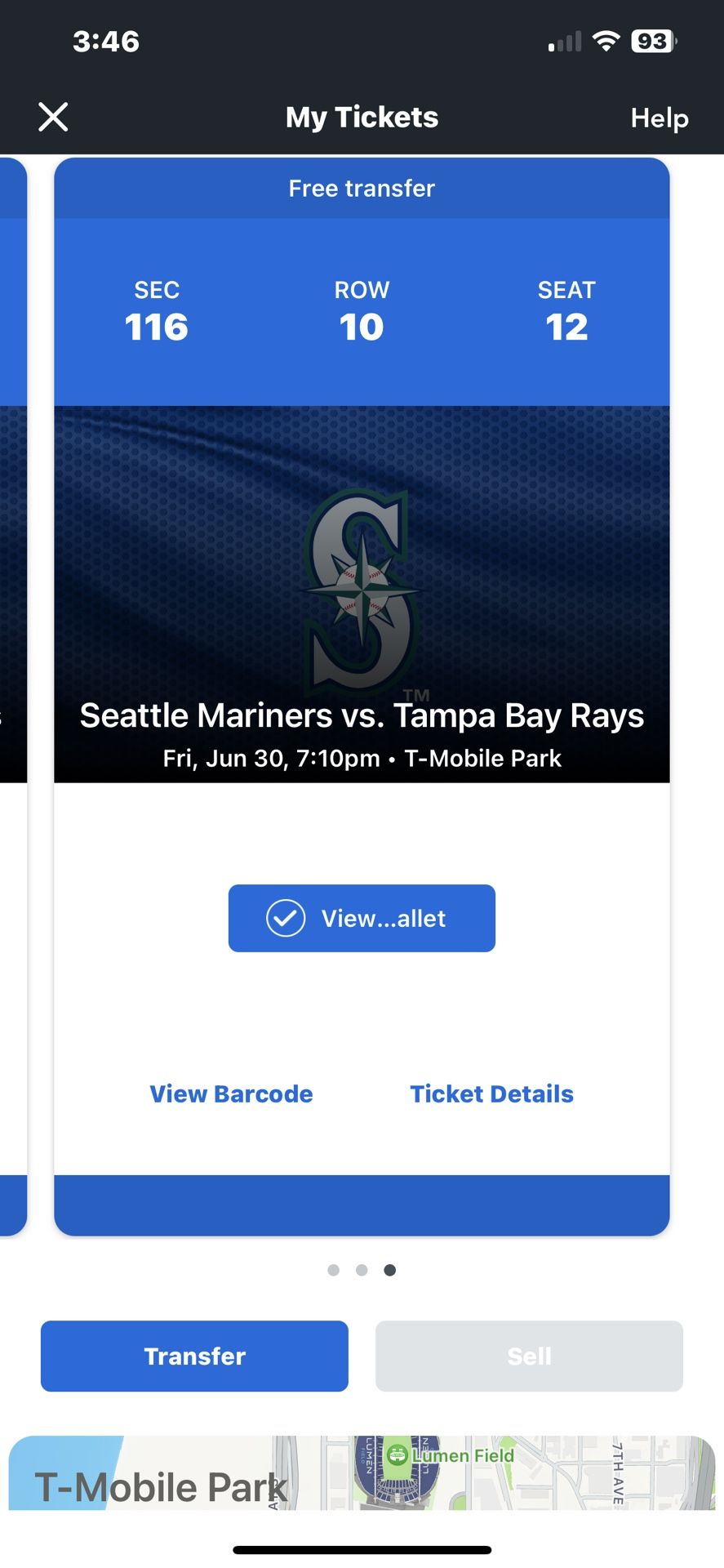 2 Mariners Tickets For Tonight’s Game