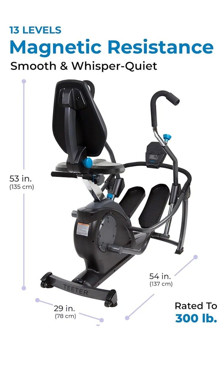 Teeter FreeStep LT1 Recumbent Cross Trainer