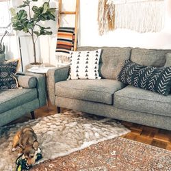 Dahra Jute Living Room Set /couches /Sofa and Loveseat