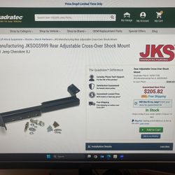 JKS Rear Adjust Cross Over Shock Mount