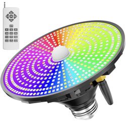 New-Smart Swimming Pool Light Bulb with Remote - RGBW LED for Inground & Above Ground Pools - 45W E26 Base, 12 Color Effects with Adjustable Speed/Bri