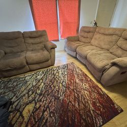 Beige Couch And Loveseat