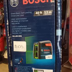 Bosch Green-Beam Self-Leveling Cross-Line Laser 40ft/12m