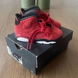 kids JORDAN 6 RETRO TD 'TORO BRAVO' Size 8C