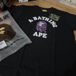 brand new size M bape shirt with tags and bag