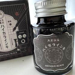 TERANISHI GUITAR ANTIQUE BLACK FOUNTAIN PEN INK BOTTLE