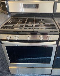 Stainless Steel Whirlpool Five Burner Gas Range (3-0064)