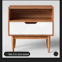 Threshold Touraco Nightstand White/Brown