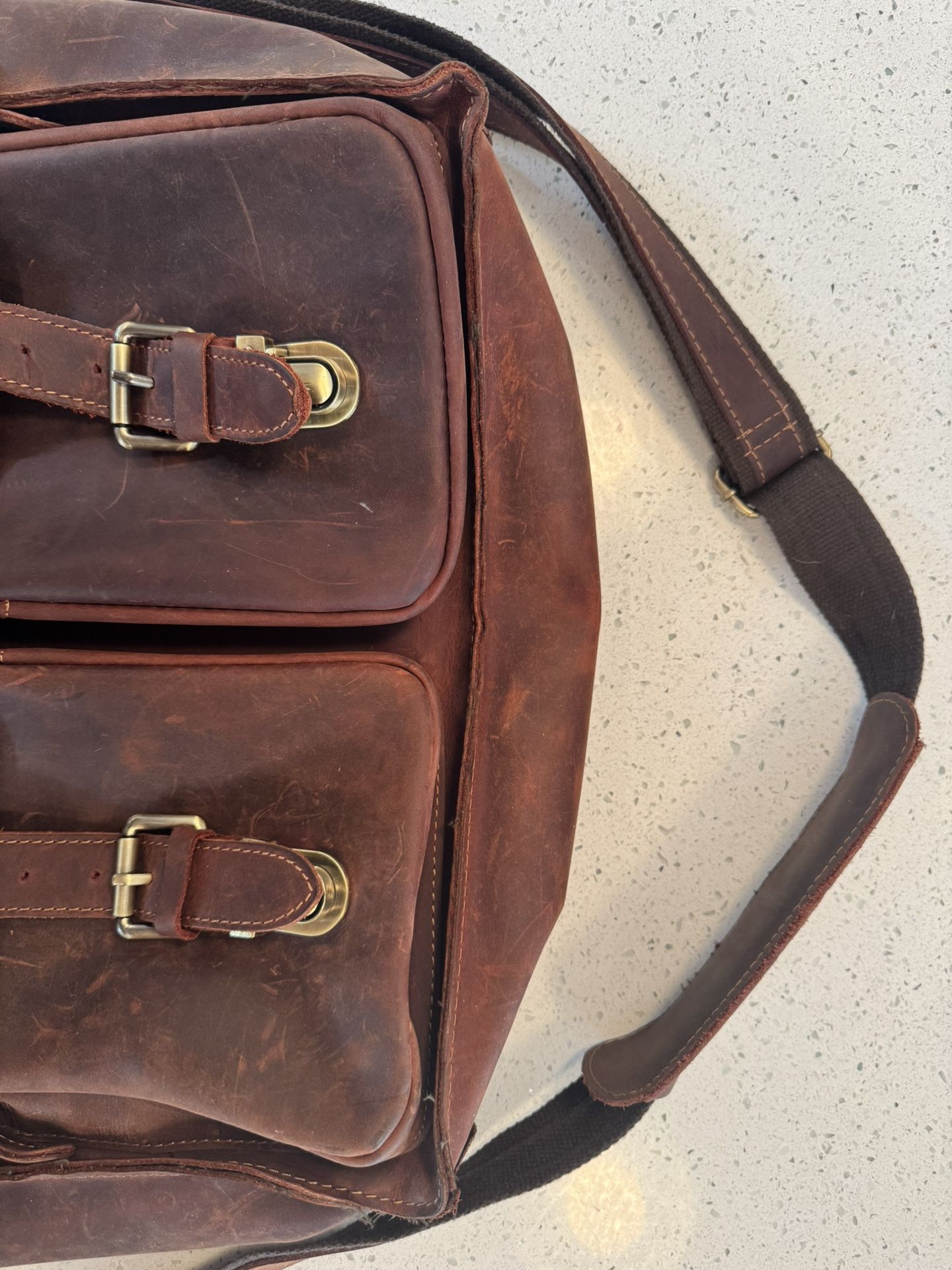 Leather Messenger Bag