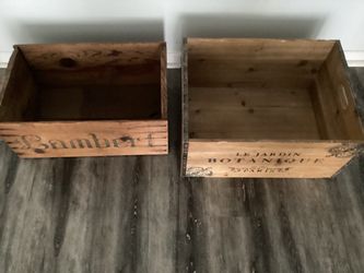 Decorative Wooden Crates Set of 2