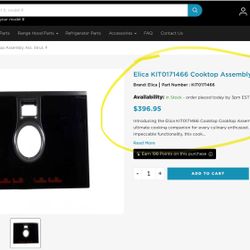 Elica Cooktop Assembly