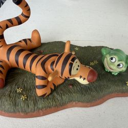 Disney Tigger & Frog Porcelain Figurine – Whimsical Collectible. “You Bet Your Bounce We Are Friends”