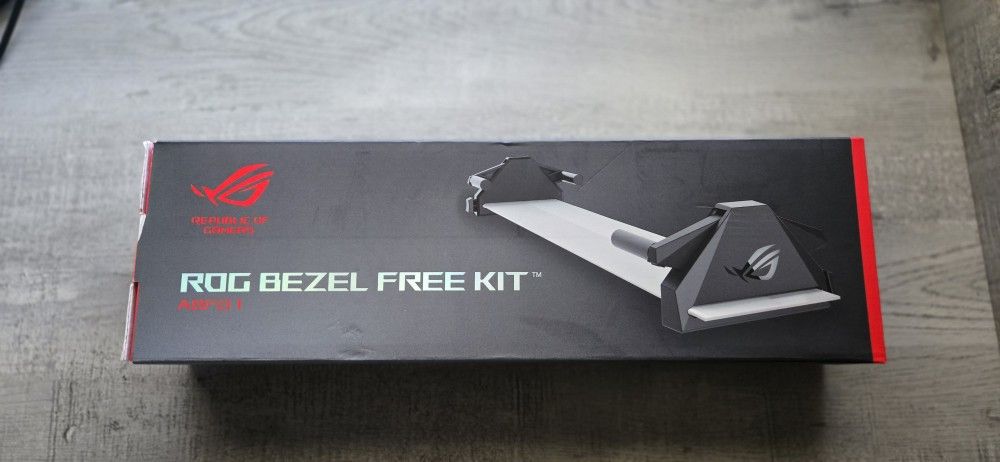 ASUS ROG Bezel-Free Kit ABF01 Universal Multi-Monitor Setup with Optical Micro-structures Easy Assembly, CLEAR, (Set of 2)