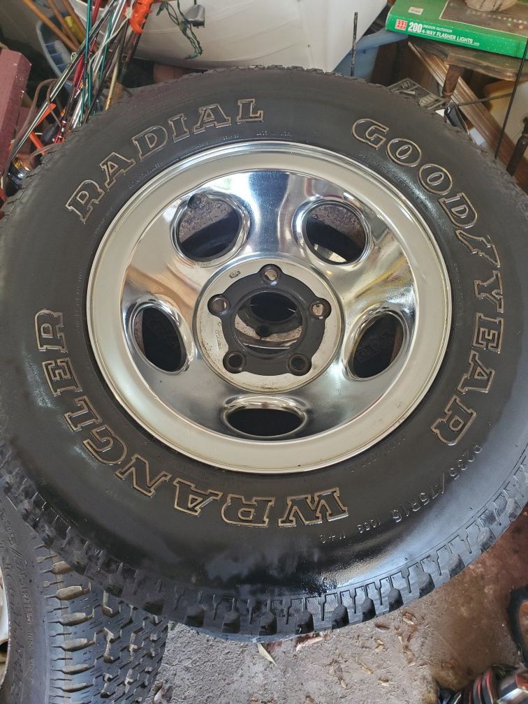 Goodyear Wrangler Radial Tires w/ rims