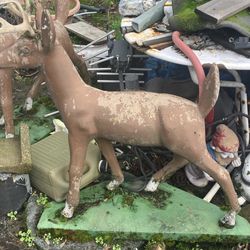 Outdoor Concrete Deer Statues 