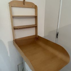 Fold Out Baby Changing Table With Shelves 