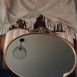 Vintage Large Gold Pretty Mirror