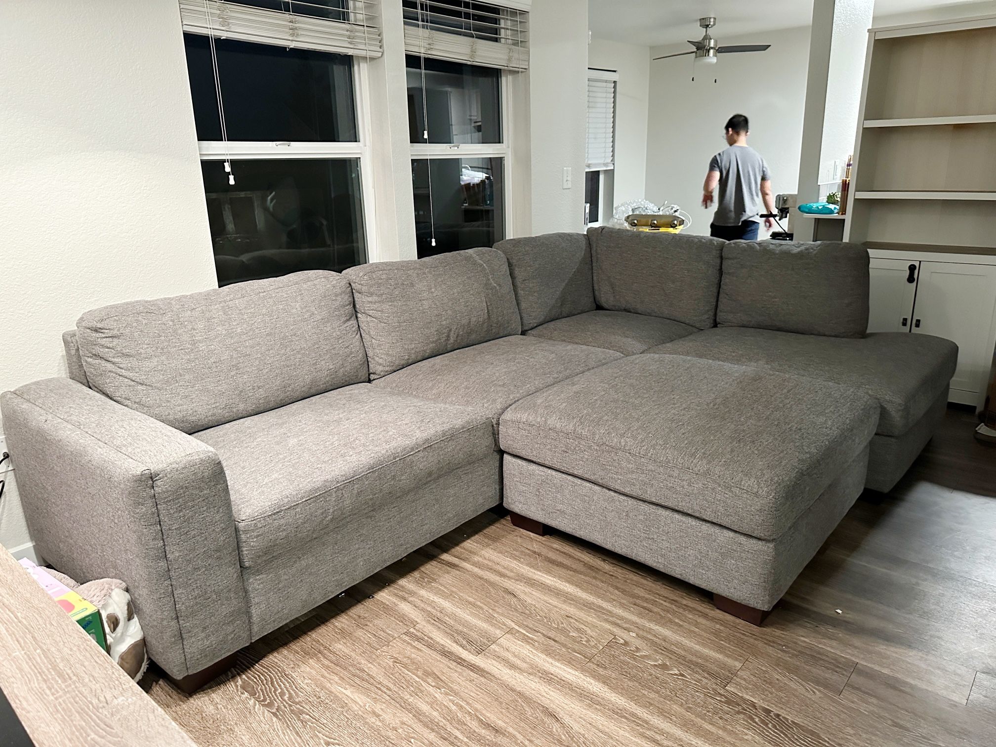 Costco Penelope Fabric Sectional with Ottoman