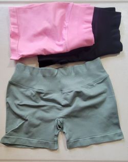 Womens Workout Shorts Seamless Scrunch Butt Lifting 3 Pack Yoga Gym Athletic High Waisted Tummy Control Booty