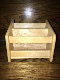 Wood remote control caddy