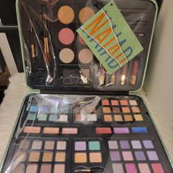 Color Nymph All in One Makeup Gift Set Kit with Green Case, Eyeshadow Palettes, Blush, Lipgloss, Eyeliner,