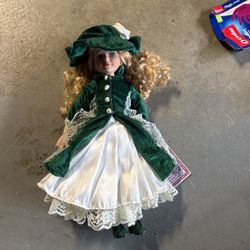 Christina Collection doll 1996 16" Christina Verdi Porcelain Green ...