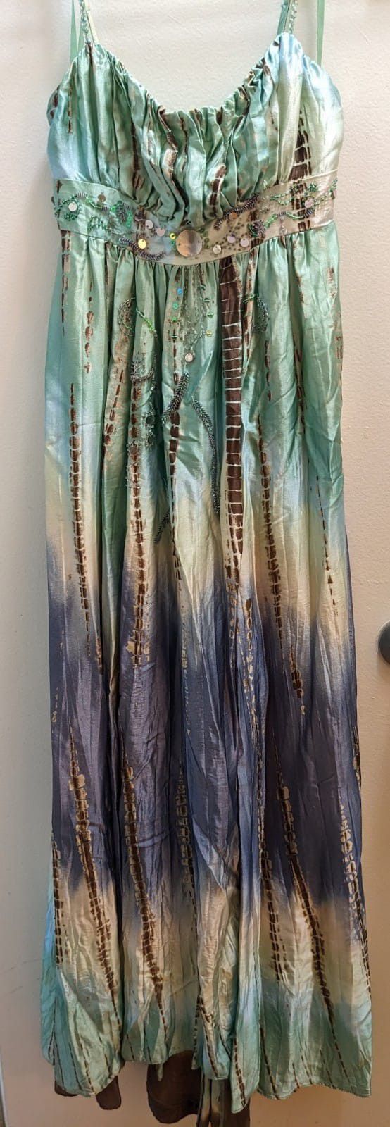 BCBGMaxAzria Silk Dress / Gown, Size XS, Tie-dye/ Multicolor 