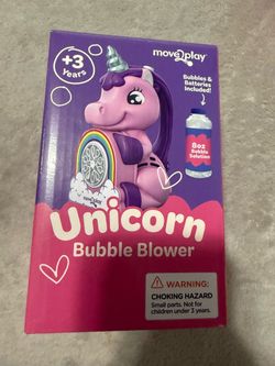 Unicorn bubble blower never used